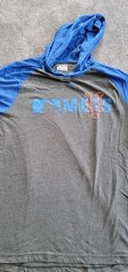 Majestic authentic mets hooded short sleeve